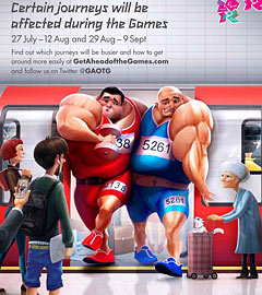 Плакат в рамках кампании Get Ahead of the Olympics", предупреждающий о возможных изменениях в маршрутах общественного транспорта во время Игр. Изображение с сайта theworld.org