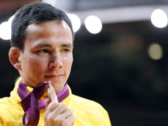 Фелипе Китадаи с бронзовой медалью. Фото (c)Reuters