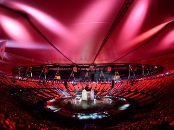 Фрагмент церемония открытия Олимпиады-2012  в Лондоне. Фото (c)AFP
